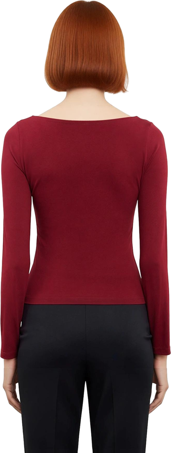 Stil Kadın Fitted Vücuda Oturan Bluz Regular Örme Slim Kalıp
