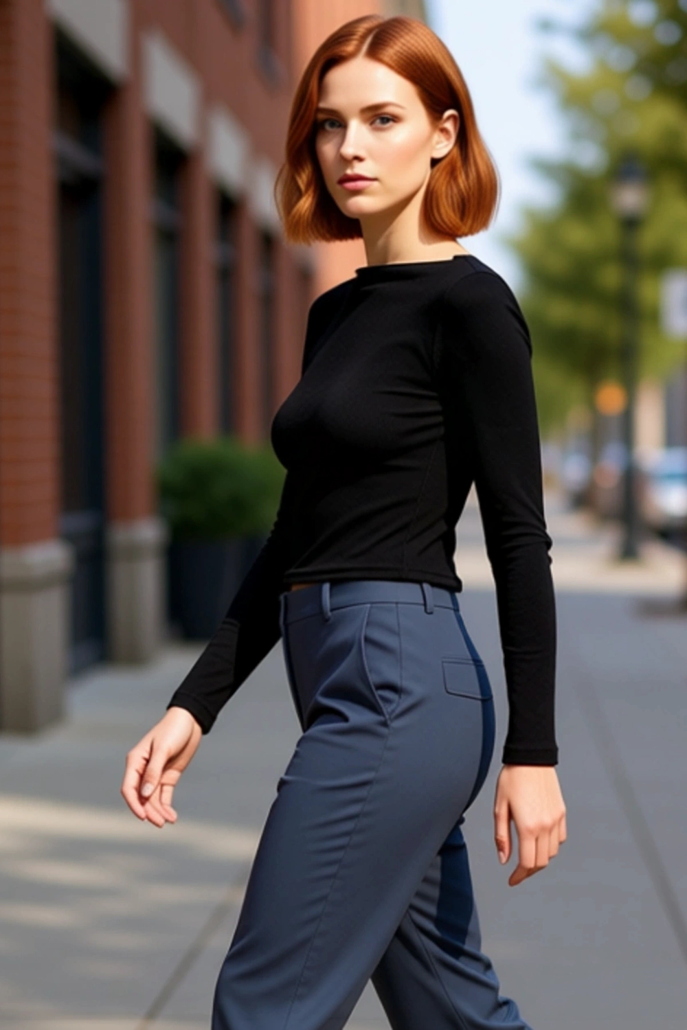 Stil Kadın Fitted Vücuda Oturan Fitilli Esnek Bluz Regular Örme Slim Kalıp Düşük Kol