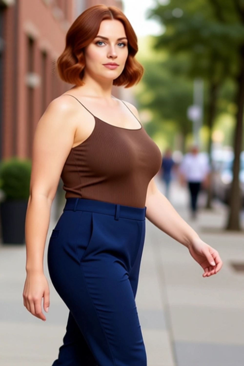 Kadın Crop Fitilli Kaşkorse Bluz Kare Yaka İnce Askılı Günlük Giyim İçin Polyester Elastan Karışımı