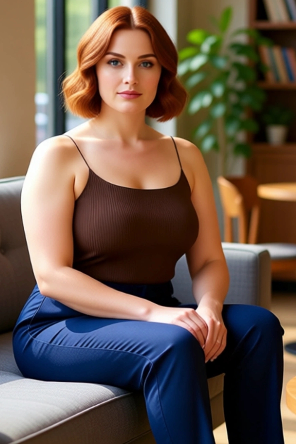 Kadın Crop Fitilli Kaşkorse Bluz Kare Yaka İnce Askılı Günlük Giyim İçin Polyester Elastan Karışımı