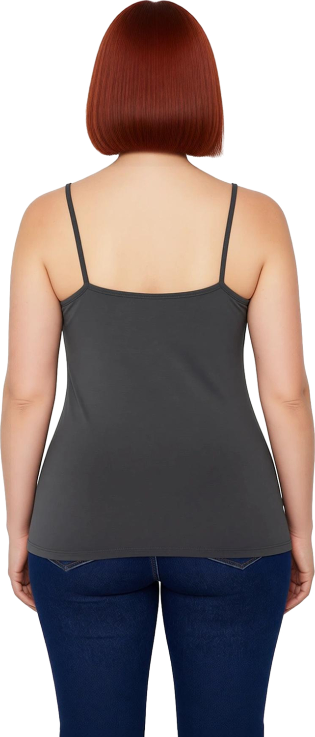 Kadın Degaje Yaka İnce Askılı Bluz Polyester Sandy Dokuma %97 Polyester %3 Elastan Ramadan