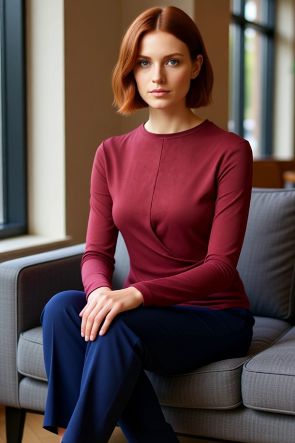 Stil Kadın Kruvaze Büzgü Drape Detaylı Vücuda Oturan Bluz Regular Örme Slim Kalıp Düşük Kol