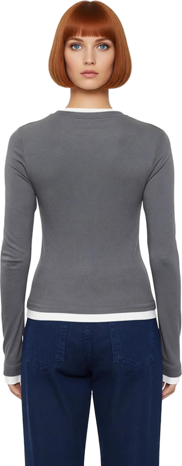 Kadın Casual Bluz Viskon Ribana Fitted Kesim Dik Yaka Uzun Kollu Esnek Kumaş Günlük Kullanım