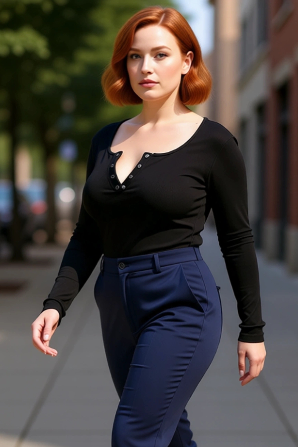 Kadın Vücuda Oturan Havuz Yaka Uzun Kollu Örme Crop Bluz Büyük Beden Casual Cool Konfor