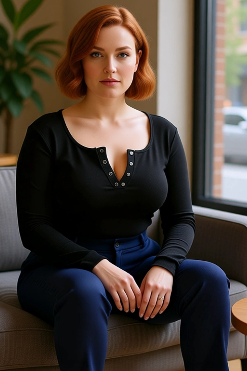 Kadın Vücuda Oturan Havuz Yaka Uzun Kollu Örme Crop Bluz Büyük Beden Casual Cool Konfor