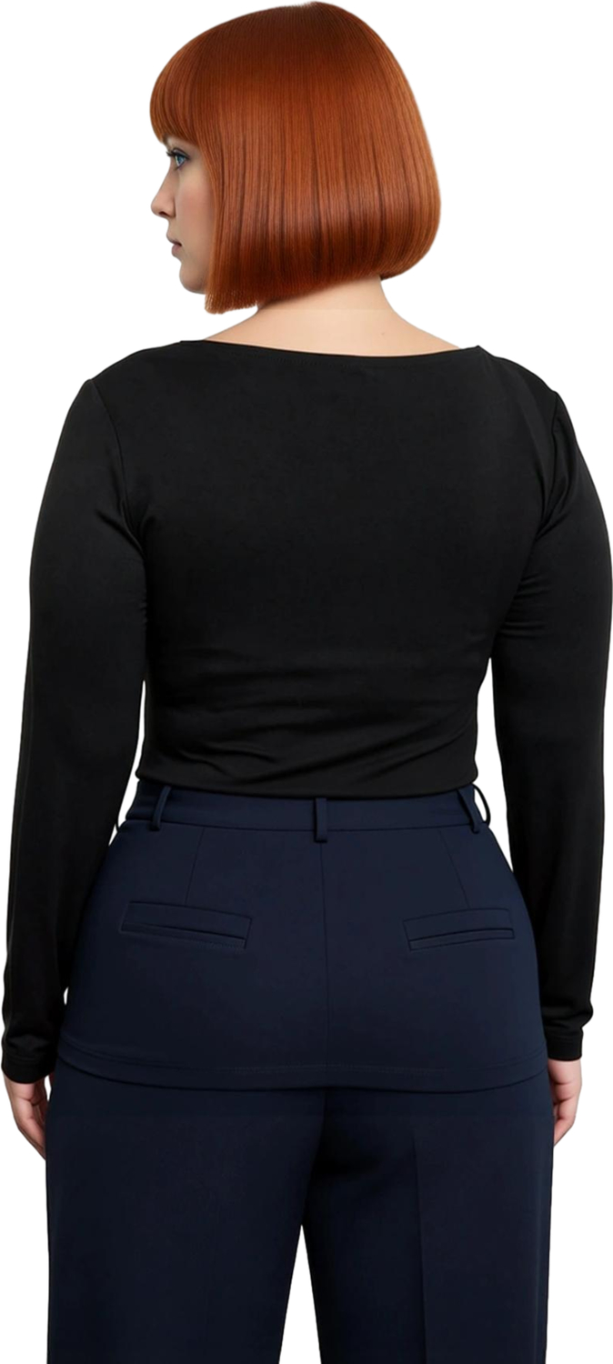 Kadın Cut Out Detaylı Tül Örme Bluz Modern ve Çekici Bir Seçim Kaliteli Şık Rahat Modern Zarif
