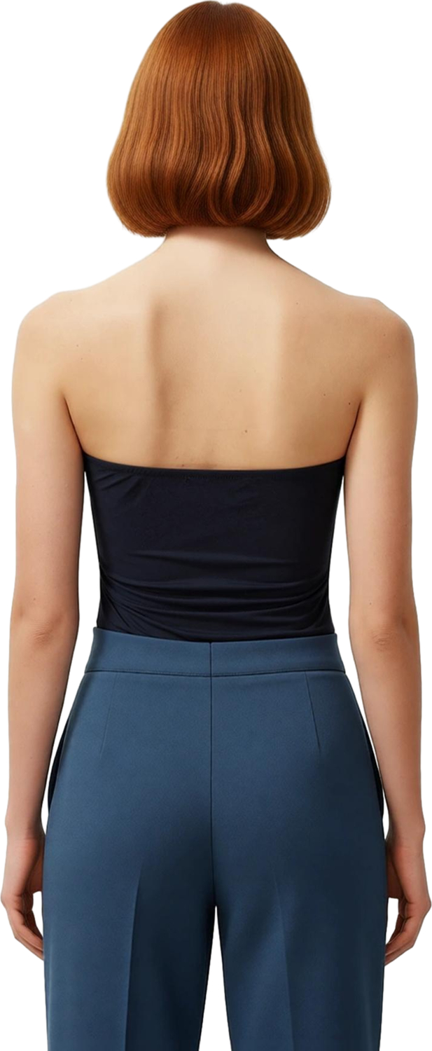 Kadın Cut Out Detaylı Straplez Bluz Zarif ve Modern Bir Seçim Kaliteli Şık Rahat Modern Zarif