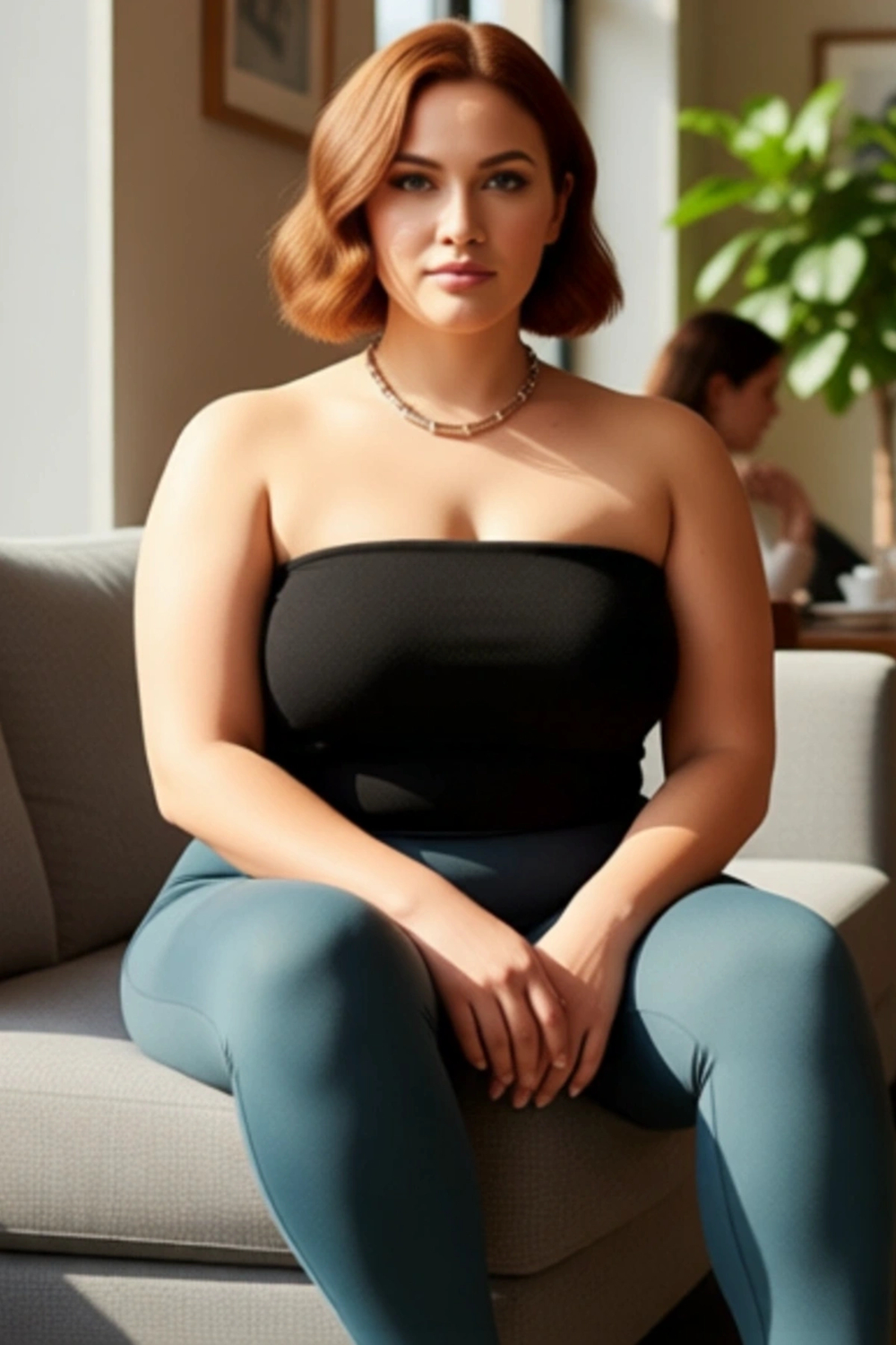 Kadın Bodycone Siluetli Straplez Yaka Polyester Karışımlı Bluz Günlük Casual Kullanım İçin