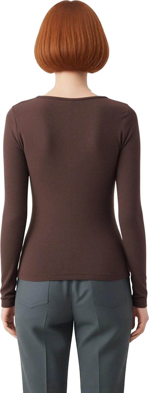 Stil Kadın Çıtçıtlı Fitted Vücuda Oturan Fitilli Esnek Bluz Regular Örme Slim Kalıp