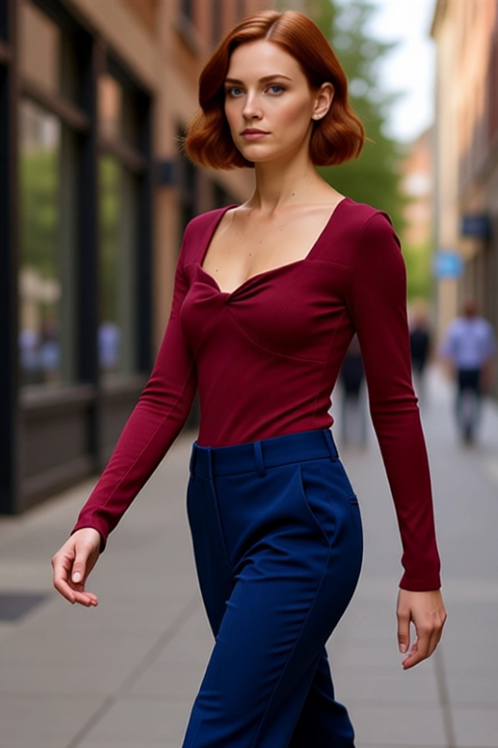 Kadınlar Için Esnek Örme Vücuda Oturan Crop Bluz Kalp Yaka Detaylı Kaliteli Şık Rahat Modern