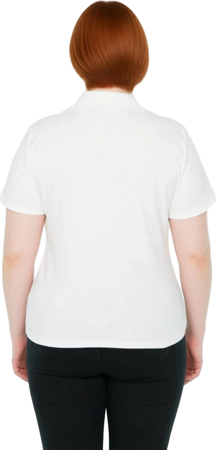 Kadın Basic Vücuda Oturan Polo Yaka Kısa Kollu Kaşkorse Bluz Cool & Comfort Yazlık Rahat Giyim