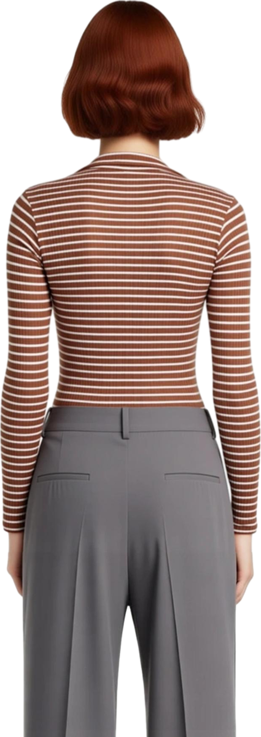 Kadınlar İçin Polo Yaka Çizgili Slim Fit Düğmeli Örme Bluz Kaliteli Şık Rahat Modern Zarif