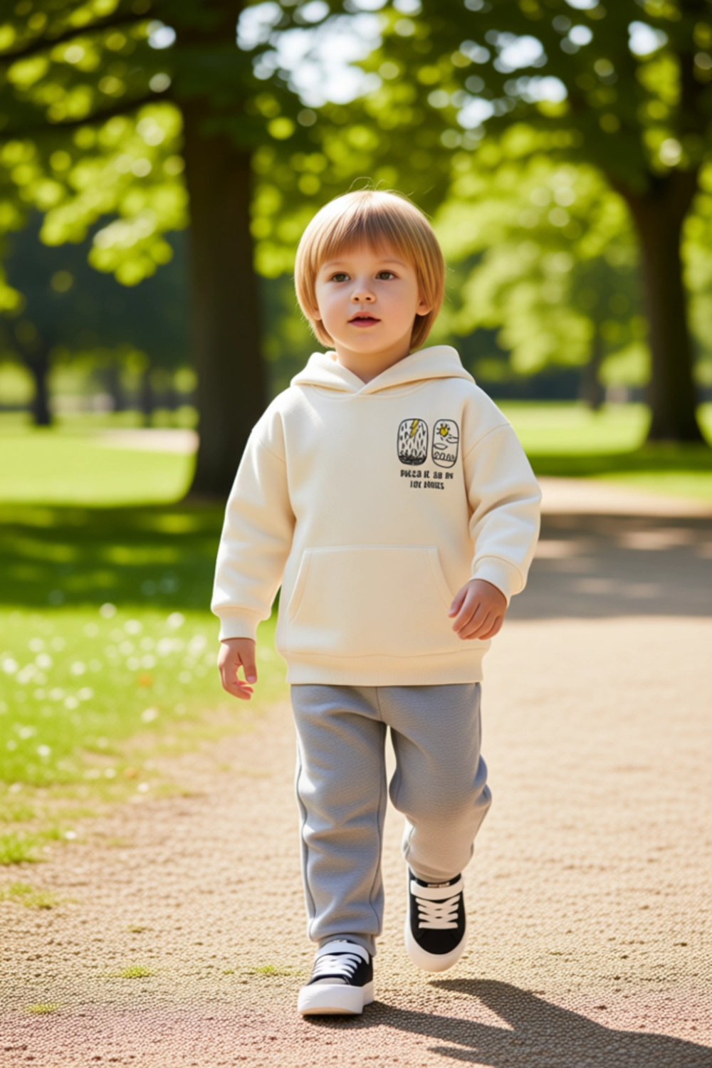 Oversize Kesim Erkek Çocuk Kapüşonlu Sweatshirt ve Eşofman Takımı Kaliteli Şık Rahat