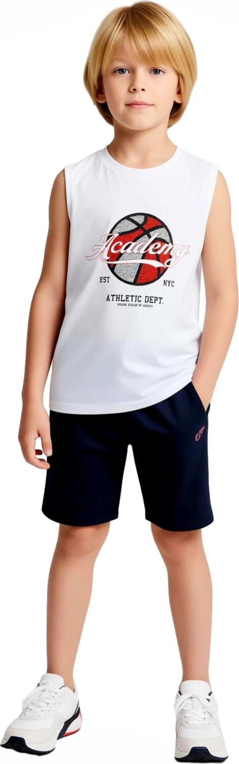 Genç Erkek Pamuklu Atlet ve Şort Takımı Spor Şıklığı ve Konfor Bir Arada Kaliteli Şık Rahat