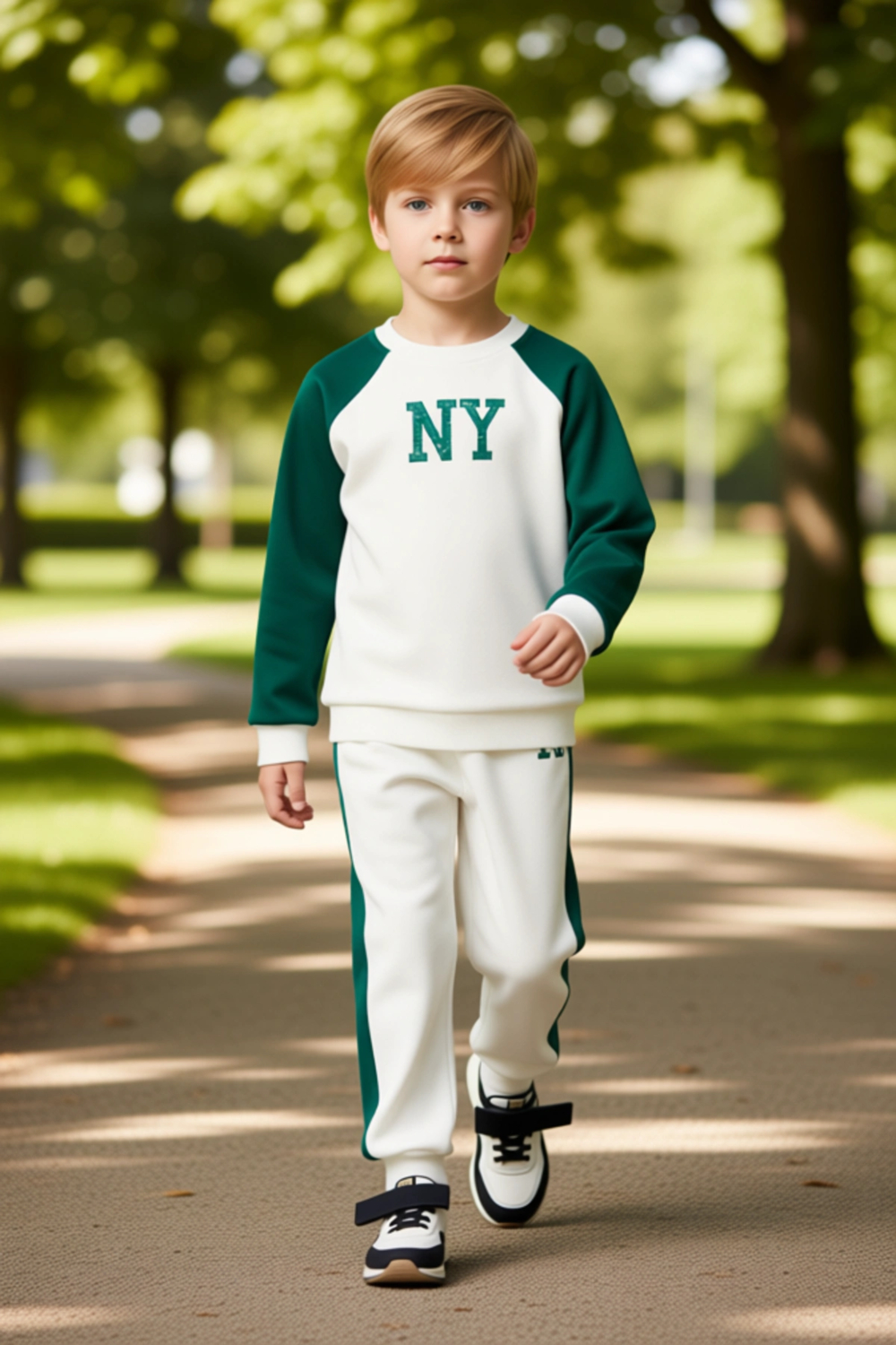 Erkek Çocuk Pamuklu Spor Takım Oversize Sweatshirt ve Eşofman Altı Kaliteli Şık Rahat