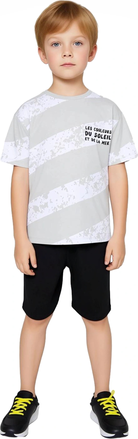 Çocuklar İçin Pamuklu Rahat Kesim T Shirt Ve Şort Seti Kaliteli Şık Rahat  Günlük