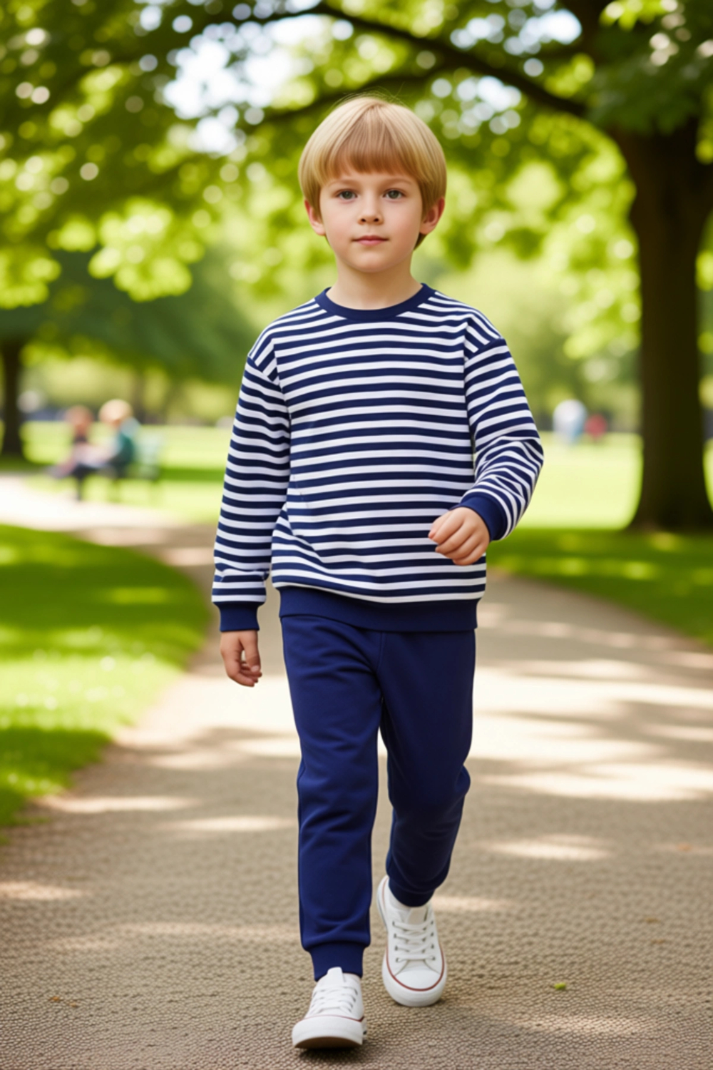 Çocuklar İçin Konforlu Regular Fit Çizgili Örme Pijama Takımı Kaliteli Şık Rahat