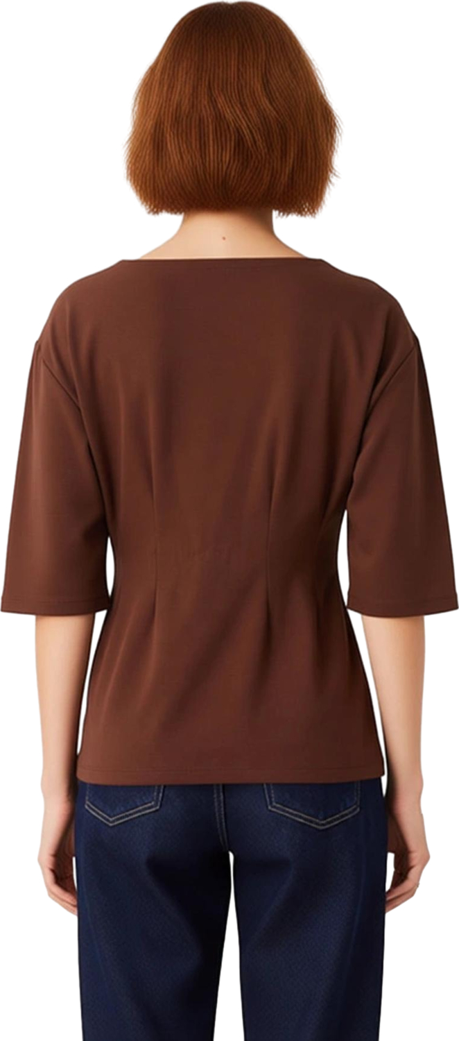 Kadın Fitted İnterlok Bluz Truvakar Kol ve Peplum Detaylı Günlük Şıklık Kaliteli Şık Rahat