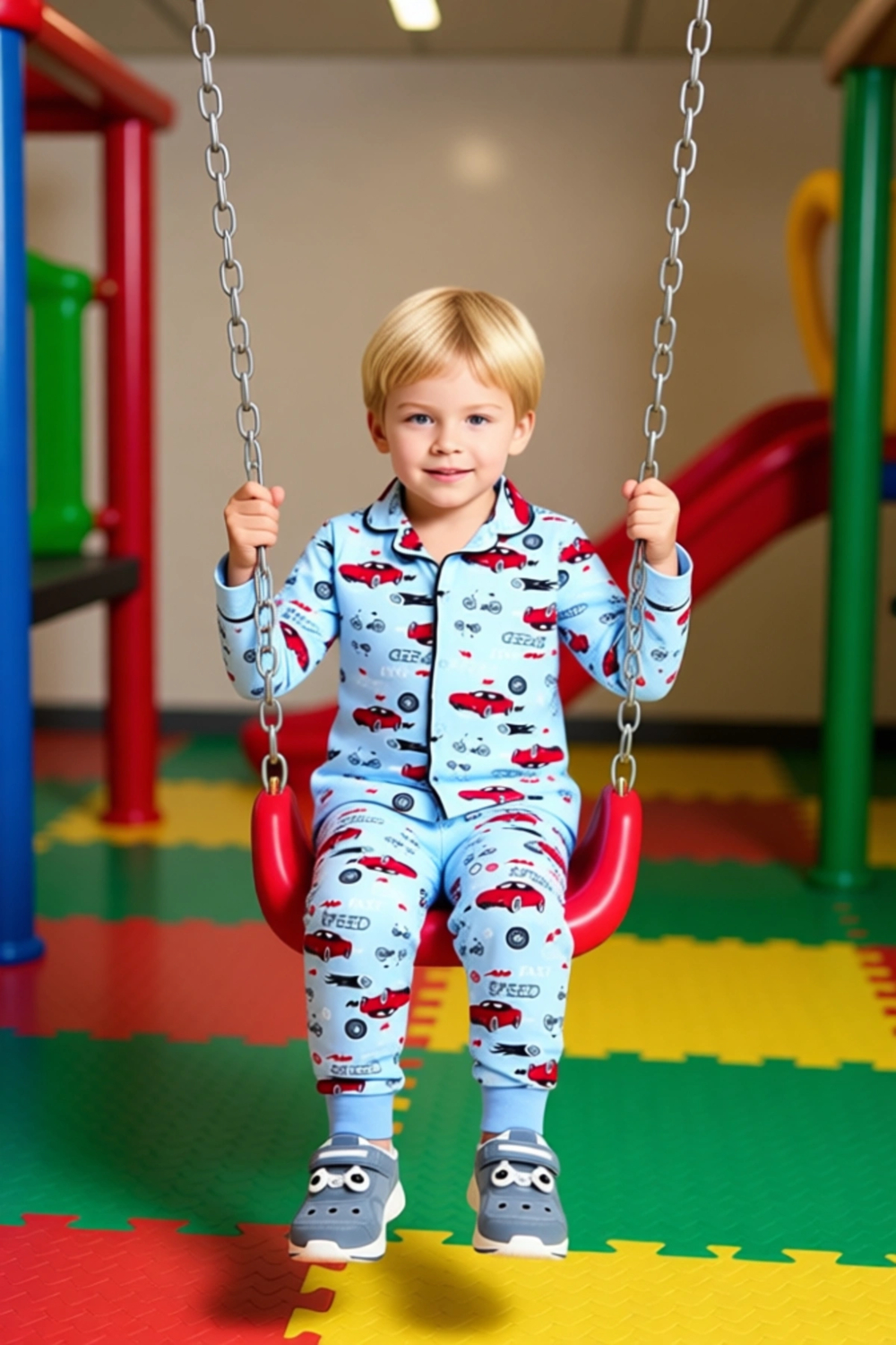 Çocuklar İçin Baskılı Pijama Seti Kış Aylarına Özel Sıcaklık ve Eğlence Kaliteli Şık Rahat