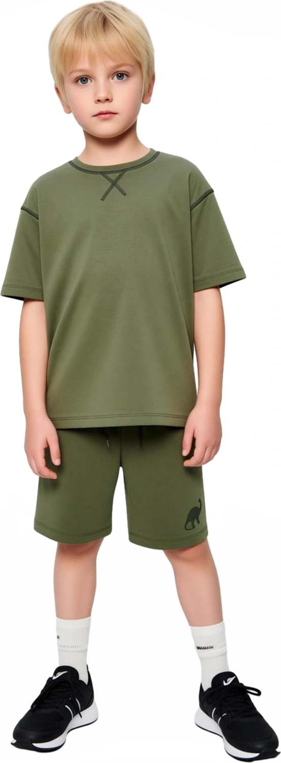 Erkek Çocuk Pamuklu Süprem T Shirt ve Şort Seti Kaliteli Şık Rahat  Günlük