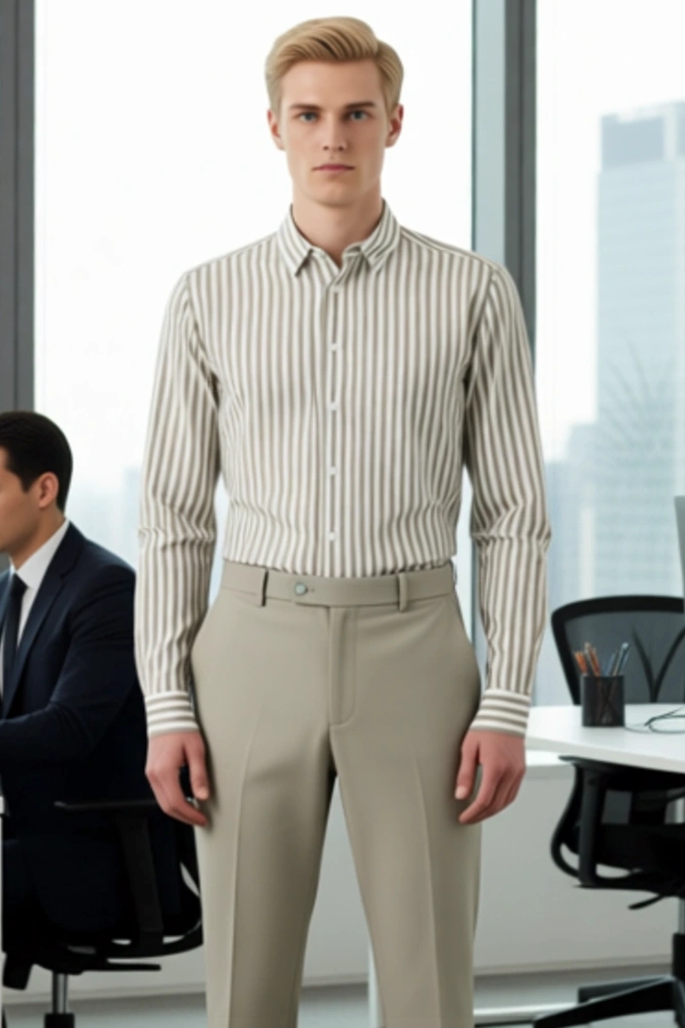 Erkek Çizgili Regular Fit Uzun Kollu Pamuk Gömlek Modern Ve Konforlu Bir Stil Sunar Günlük