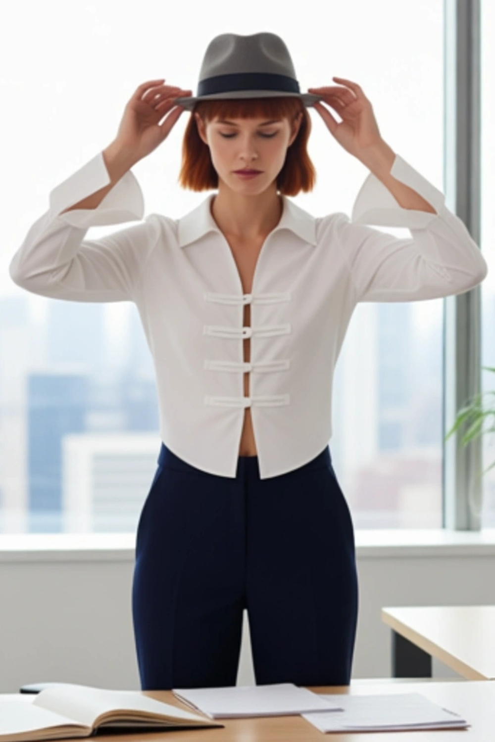 Kadın Crop Gömlek Fitted Kesim Uzun Kol Detaylı Şık ve Rahat Günlük Giyim Fonksiyonel Spor