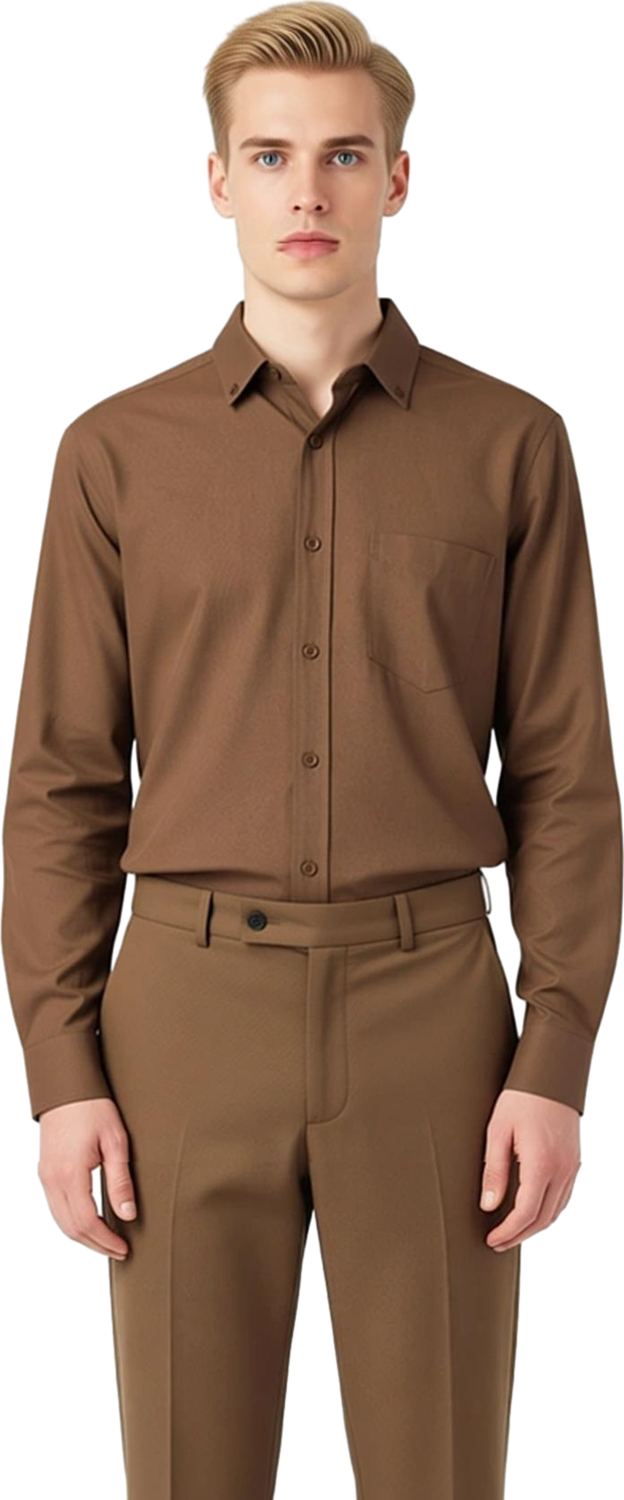 Erkek Düz Renk Gabardin Dokulu Regular Fit Uzun Kollu Casual Gömlek Günlük Şıklık Sunar Şık