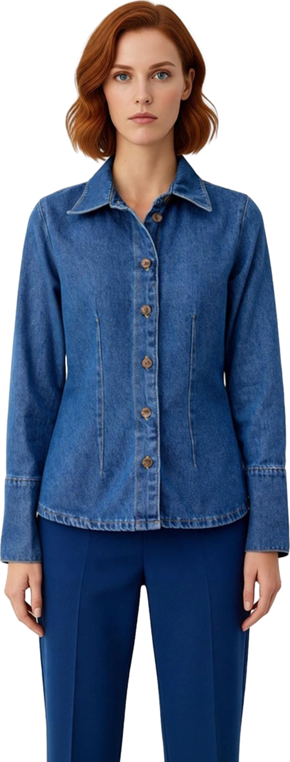 Kadın Denim Gömlek Modern Manşet Tasarımı İle Şık Ve Konforlu Bir Seçenek Fonksiyonel Spor