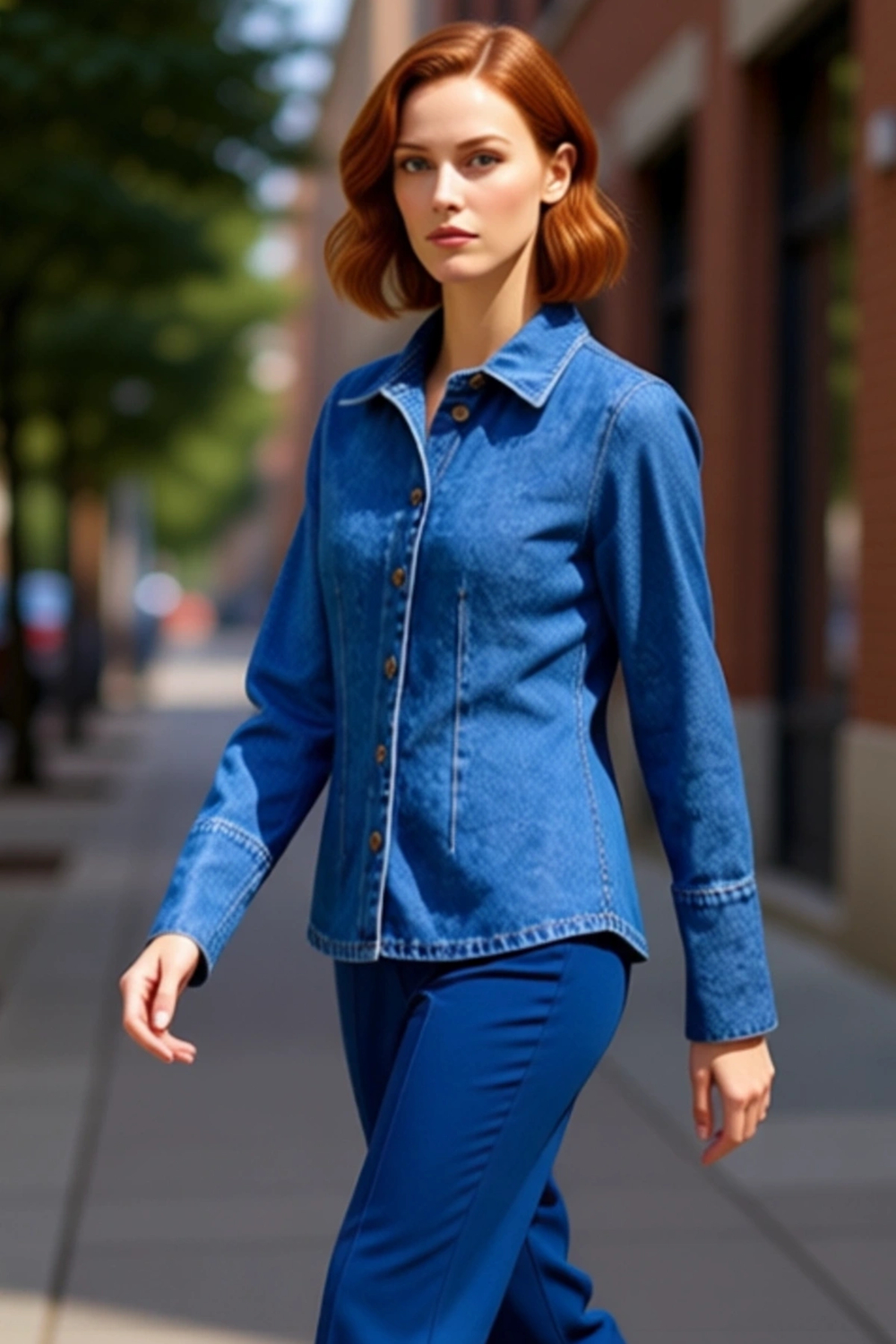 Kadın Denim Gömlek Modern Manşet Tasarımı İle Şık Ve Konforlu Bir Seçenek Fonksiyonel Spor