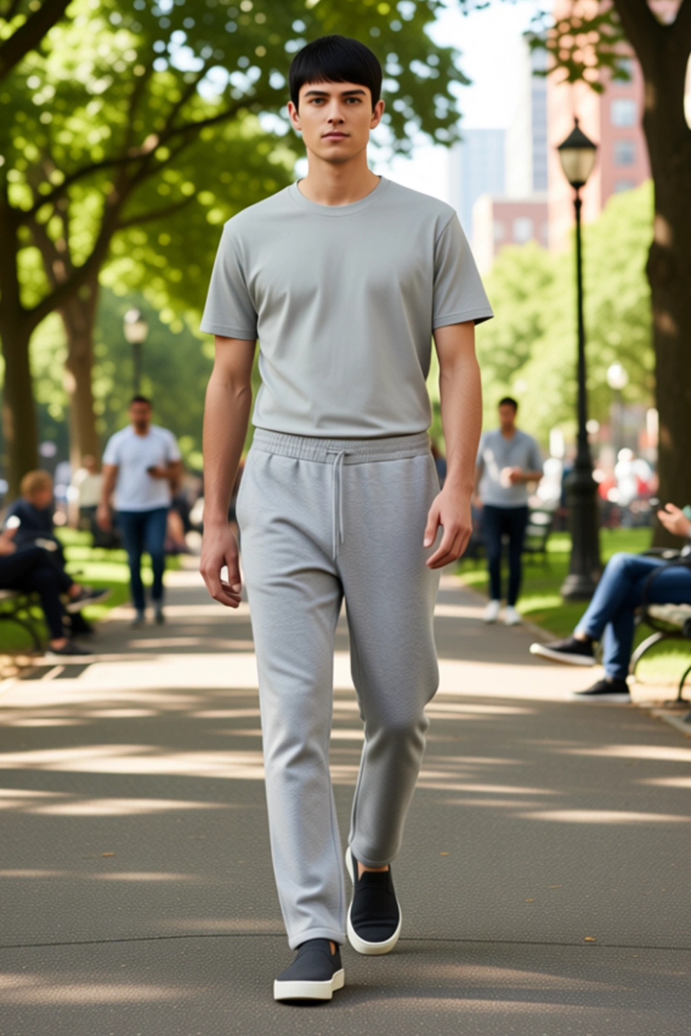 Erkek Günlük Jogger Pantolon Rahat Lastikli Bel Dar Paça Dokuma Kumaş Yaz Aylarının Vazgeçilmezi