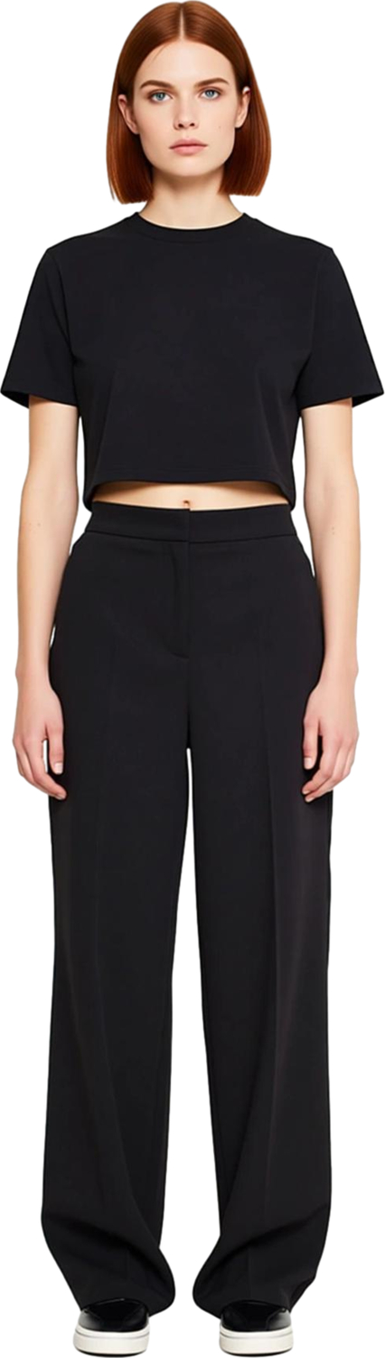Kadın Wide Leg Saten Detaylı Pantolon Fonksiyonel Dayanıklı Kaliteli Konforlu Estetik Spor