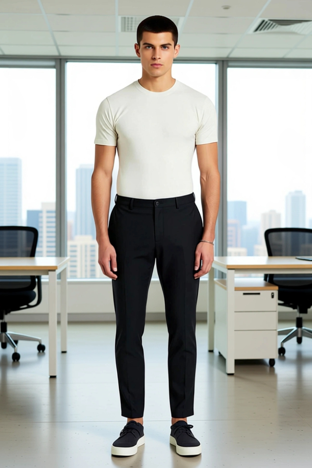 Erkek Açık Slim Fit İtalyan Kesim Chino Pantolon Fonksiyonel Dayanıklı Kaliteli Konforlu Şık