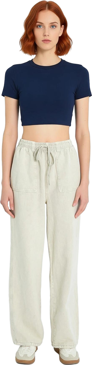Kadın Wide Leg Gabardin Dokuma Pantolon Günlük Kullanım Fonksiyonel Dayanıklı Kaliteli Şık