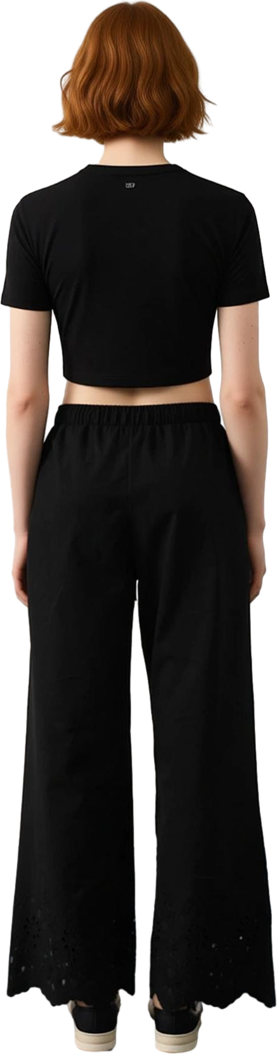 Kadın Wide Leg Poplin Pantolon Bağcıklı Fonksiyonel Dayanıklı Kaliteli Konforlu Estetik Şık