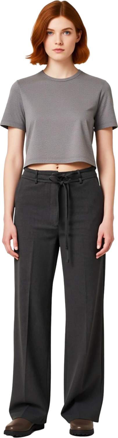 Kadın Düşük Bel Bağcıklı Wide Leg Pantolon Fonksiyonel Dayanıklı Kaliteli Konforlu Estetik