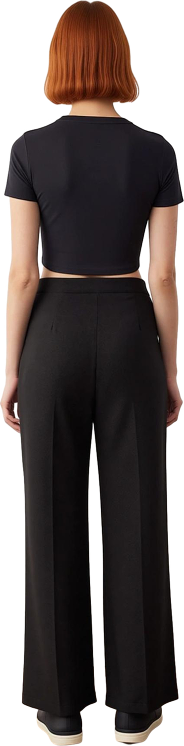 Kadin Genis Paça Dokuma Pantolon Fonksiyonel Dayanıklı Kaliteli Konforlu Estetik Premium Şık