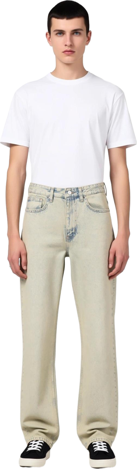 Kadın Vintage Efektli Bol Kesim Denim Pantolon Fonksiyonel Dayanıklı Kaliteli Konforlu Şık