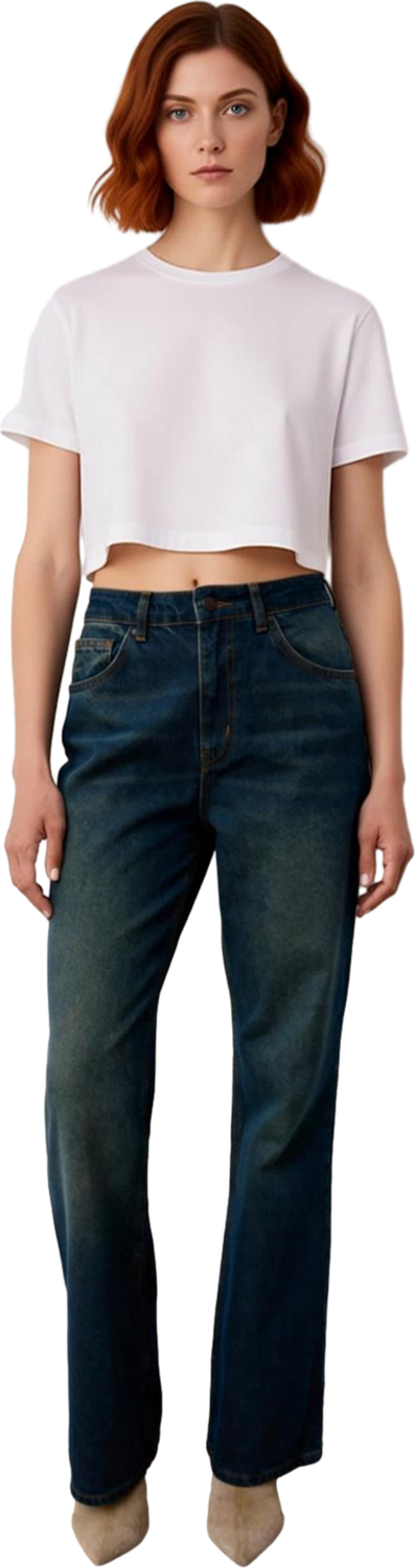 Kadın Wide Leg Yüksek Bel Denim Pantolon Fonksiyonel Dayanıklı Kaliteli Konforlu Estetik Şık