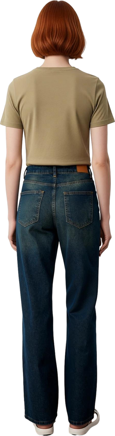 Kadın Wide Leg Yüksek Bel Denim Pantolon Fonksiyonel Dayanıklı Kaliteli Konforlu Estetik Şık