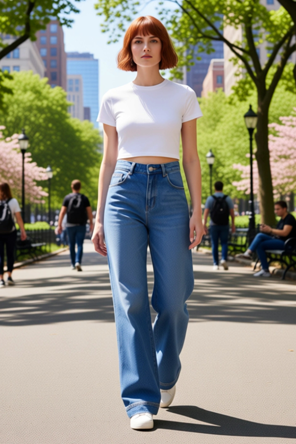 Kadın Geniş Paça Denim Pantolon Fonksiyonel Dayanıklı Kaliteli Konforlu Estetik Premium Şık