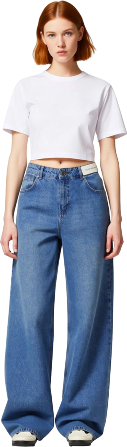 Kadın Wide Leg Denim Pantolon Fonksiyonel Dayanıklı Kaliteli Konforlu Estetik Premium Spor