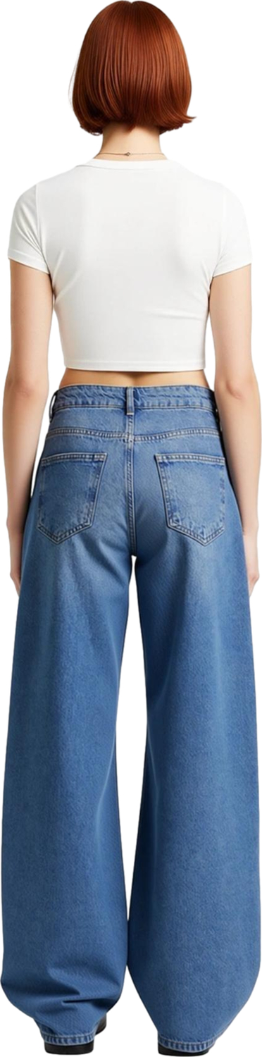 Kadın Wide Leg Denim Pantolon Fonksiyonel Dayanıklı Kaliteli Konforlu Estetik Premium Spor
