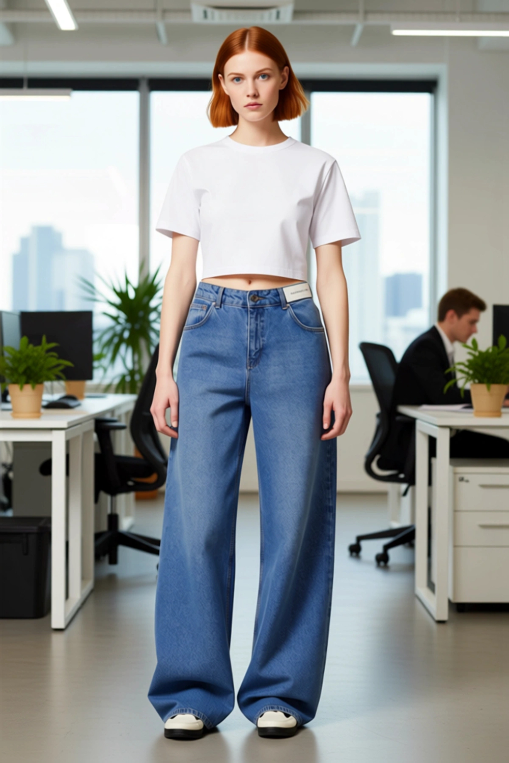 Kadın Wide Leg Denim Pantolon Fonksiyonel Dayanıklı Kaliteli Konforlu Estetik Premium Spor