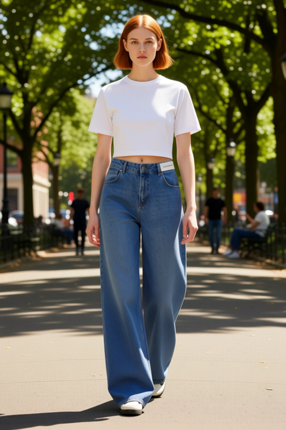 Kadın Wide Leg Denim Pantolon Fonksiyonel Dayanıklı Kaliteli Konforlu Estetik Premium Spor