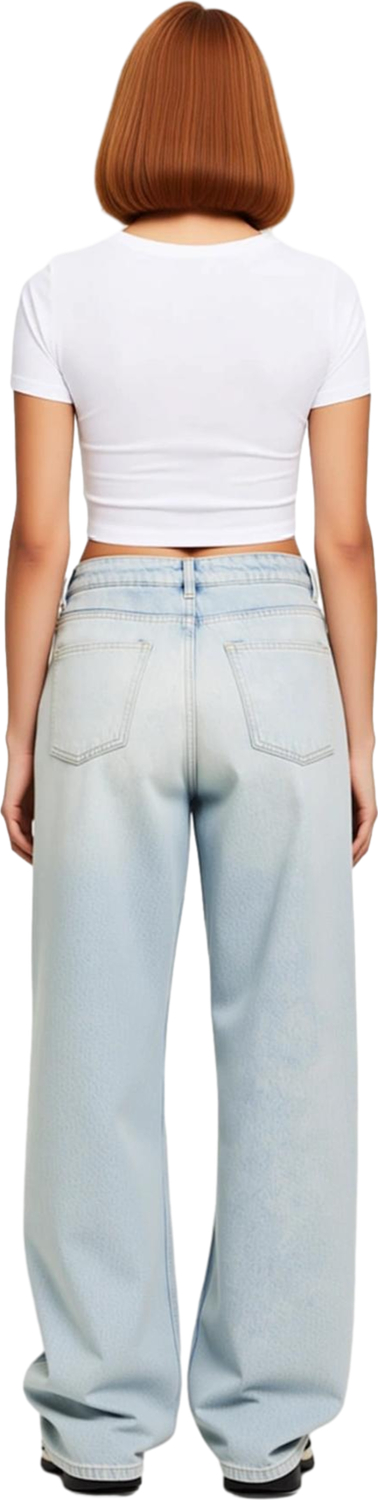 Kadın Wide Leg Yüksek Bel Denim Pantolon Fonksiyonel Dayanıklı Kaliteli Konforlu Estetik Şık