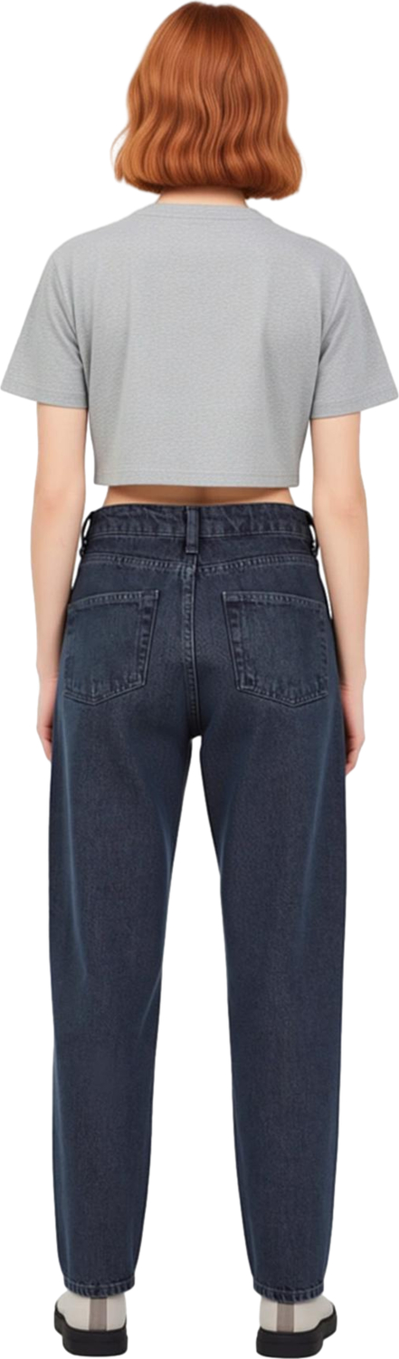 Kadın Yüksek Bel Mom Kesim Denim Pantolon Fonksiyonel Dayanıklı Kaliteli Konforlu Estetik Şık