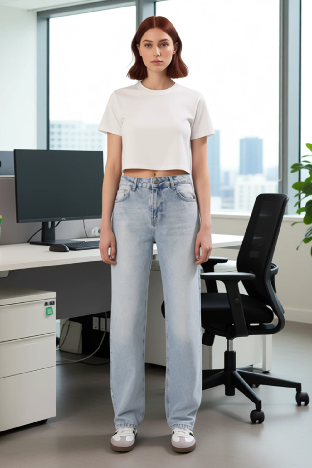 Kadın Açık Düşük Bel Geniş Paça Nakışlı Denim Pantolon Fonksiyonel Dayanıklı Kaliteli Spor