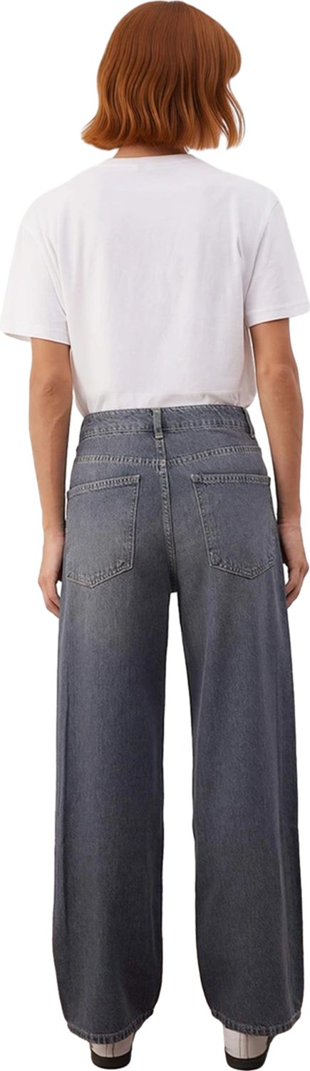 Kadın Cool & Comfort Geniş Paça Yüksek Bel Jean Fonksiyonel Dayanıklı Kaliteli Konforlu Şık