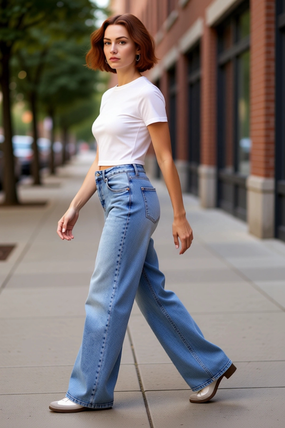 Kadın Wide Leg Esnek Denim Pantolon Fonksiyonel Dayanıklı Kaliteli Konforlu Estetik Modern