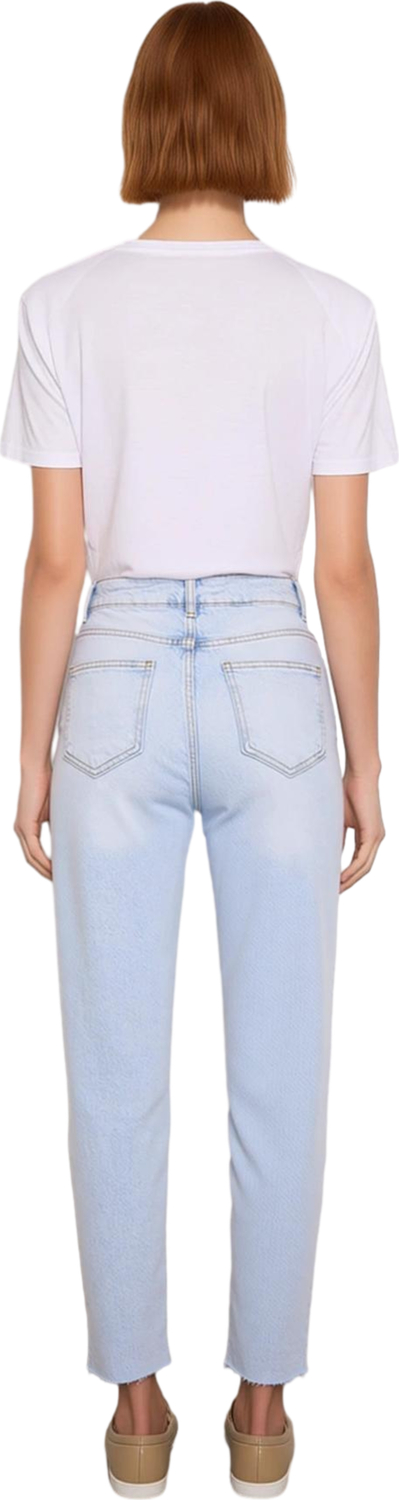 Kadın Açık Yüksek Bel Slim Fit Jean Pantolon Fonksiyonel Dayanıklı Kaliteli Konforlu Rahat